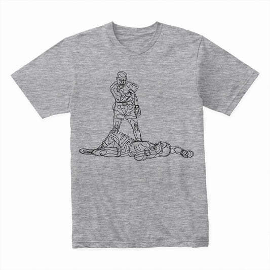 Phantom Punch Muhammad Ali vs Sonny Liston 2 (1965) Continuous Line Art 100% Cotton Unisex T-Shirt