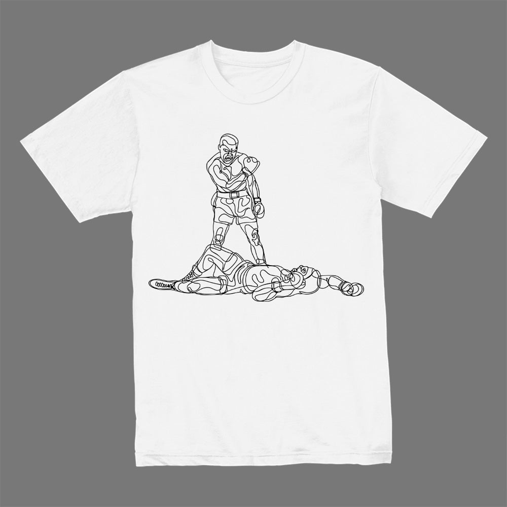 Phantom Punch Muhammad Ali vs Sonny Liston 2 (1965) Continuous Line Art 100% Cotton Unisex T-Shirt