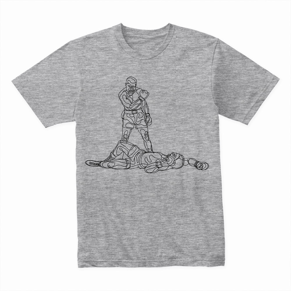 Phantom Punch Muhammad Ali vs Sonny Liston 2 (1965) Continuous Line Art 100% Cotton Unisex T-Shirt