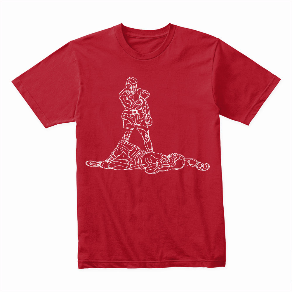 Phantom Punch Muhammad Ali vs Sonny Liston 2 (1965) Continuous Line Art 100% Cotton Unisex T-Shirt
